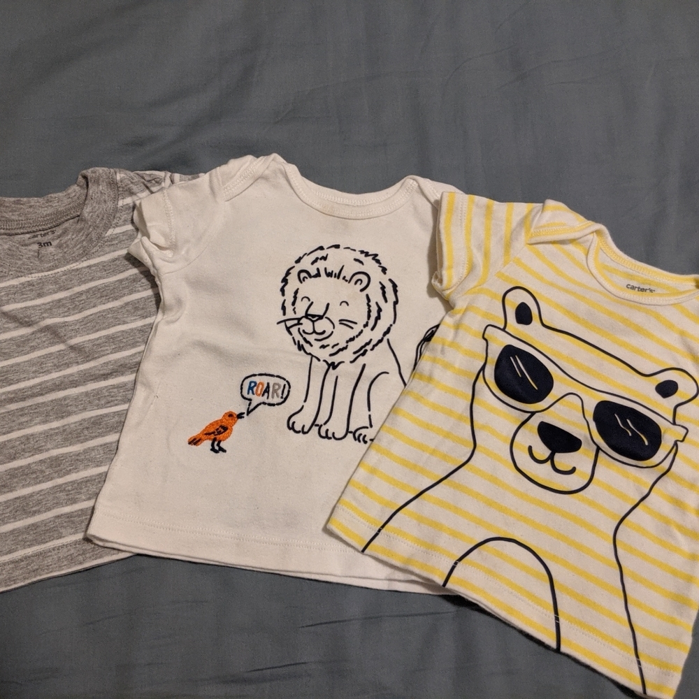 3 baby shirts Carter's 6 month